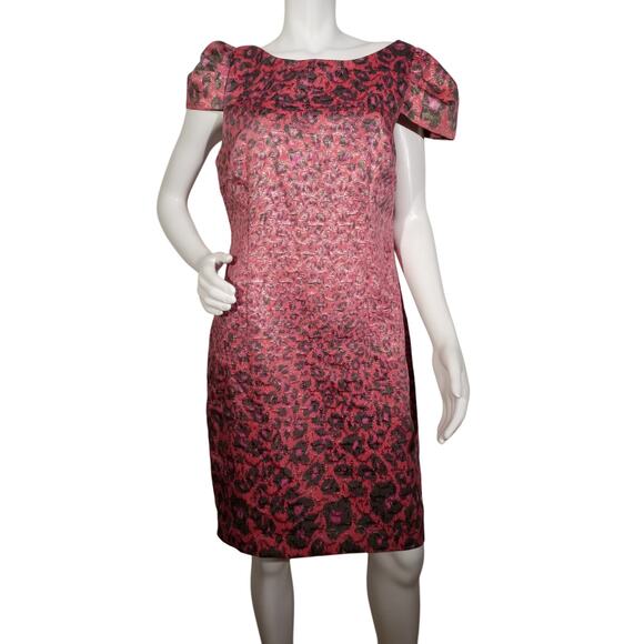 Giambattista Valli Dresses & Skirts - Giambattista Valli for Impulse Womens Sz 12 Leopard Print Metallic Shimmer Dress